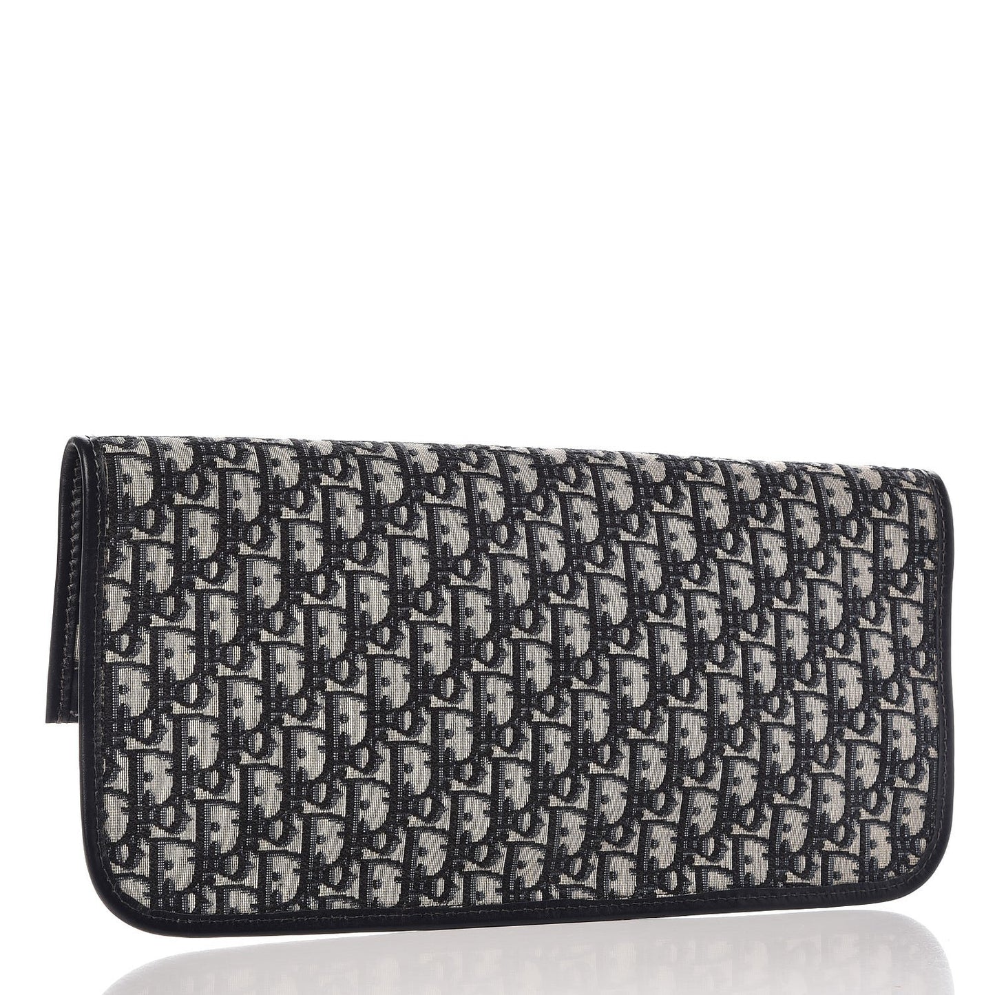 Oblique Fold Over Clutch Blue