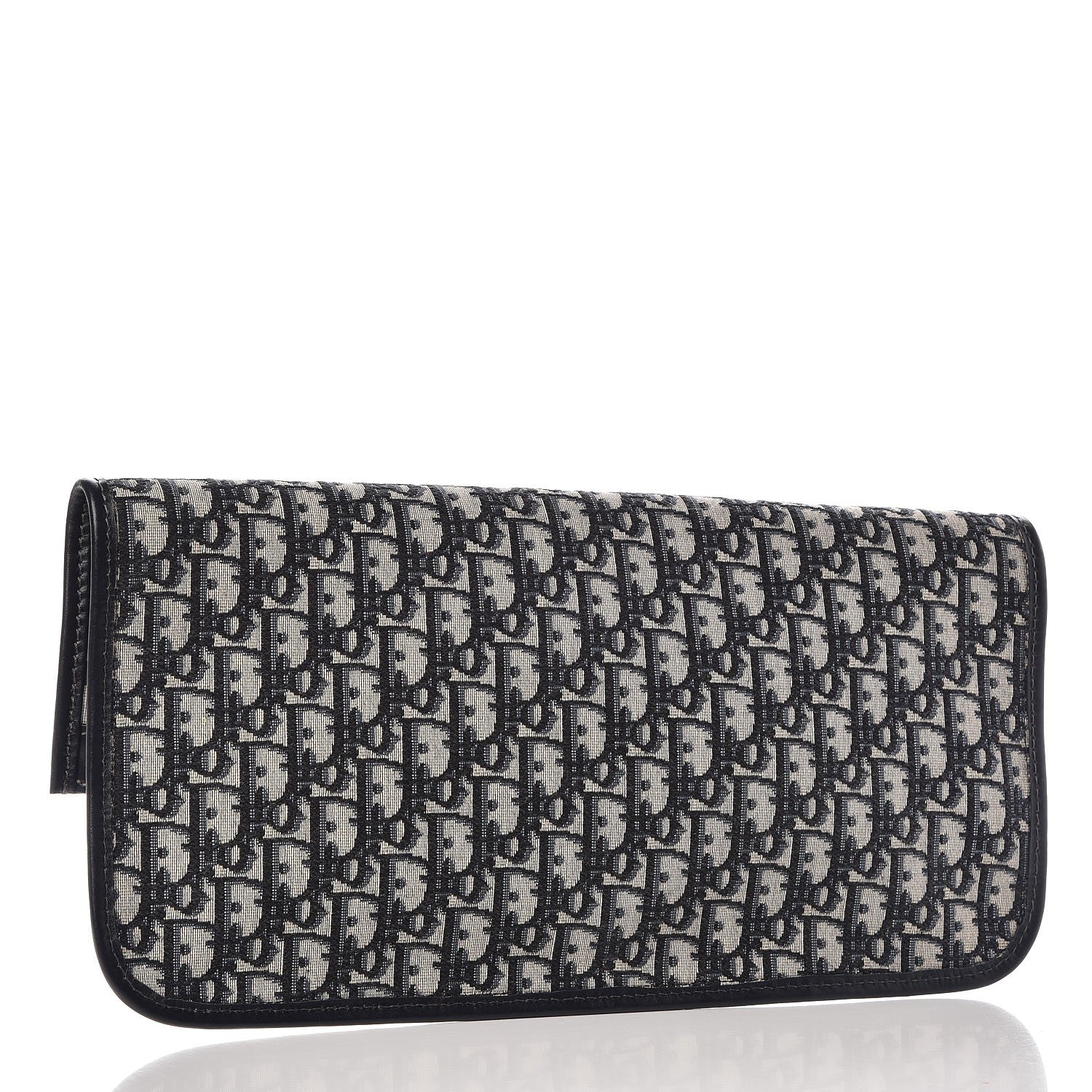 Christian Dior Oblique Fold Over Clutch Blue 4 of 9