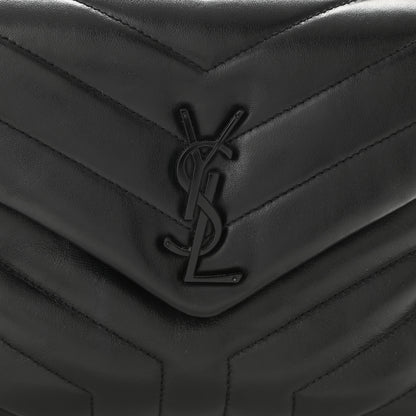 Saint Laurent Calfskin Y Quilted Monogram Monochrome Small Loulou Chain Satchel Black 8 of 10