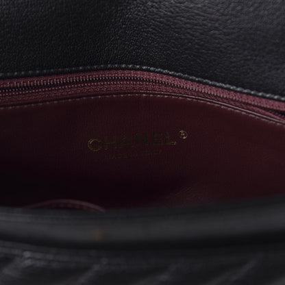 Chanel Goatskin Diagonal Quilted Small Flap Black 9 of 12
