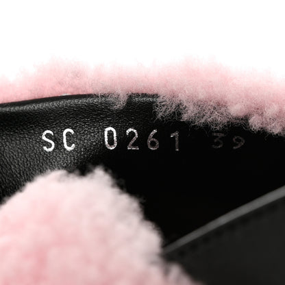 Louis Vuitton Shearling Calfskin Paseo Flat Comfort Sandal 39 Pink 6 of 9