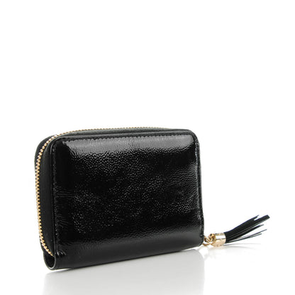 Gucci Patent Soho Compact Disco Zip Around Wallet Black 3 of 7