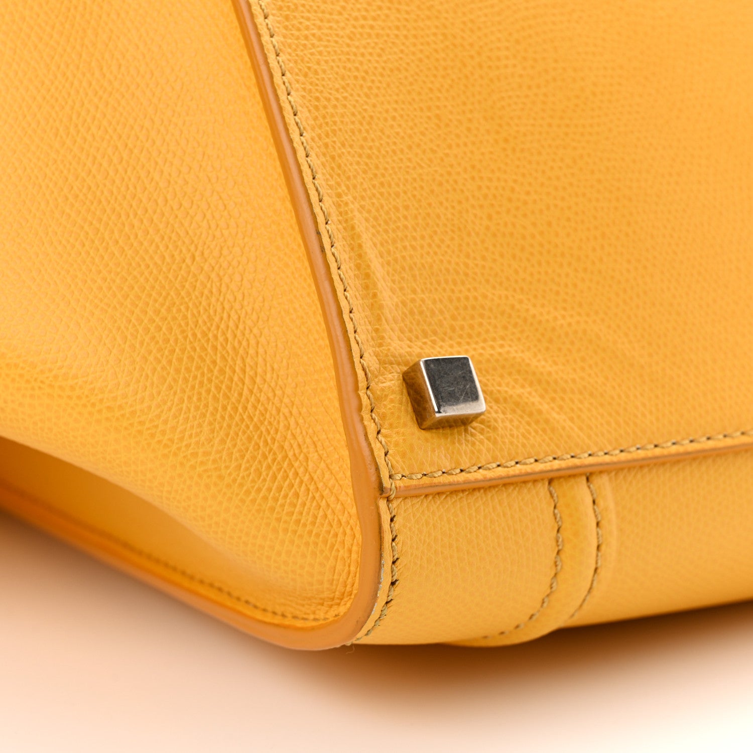 Celine Grained Calfskin Medium Phantom Luggage Saffron 14 of 14