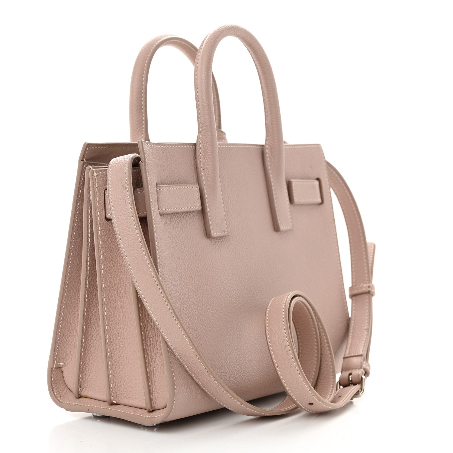 Saint Laurent Grained Calfskin Nano Sac De Jour Antique Rose 3 of 12
