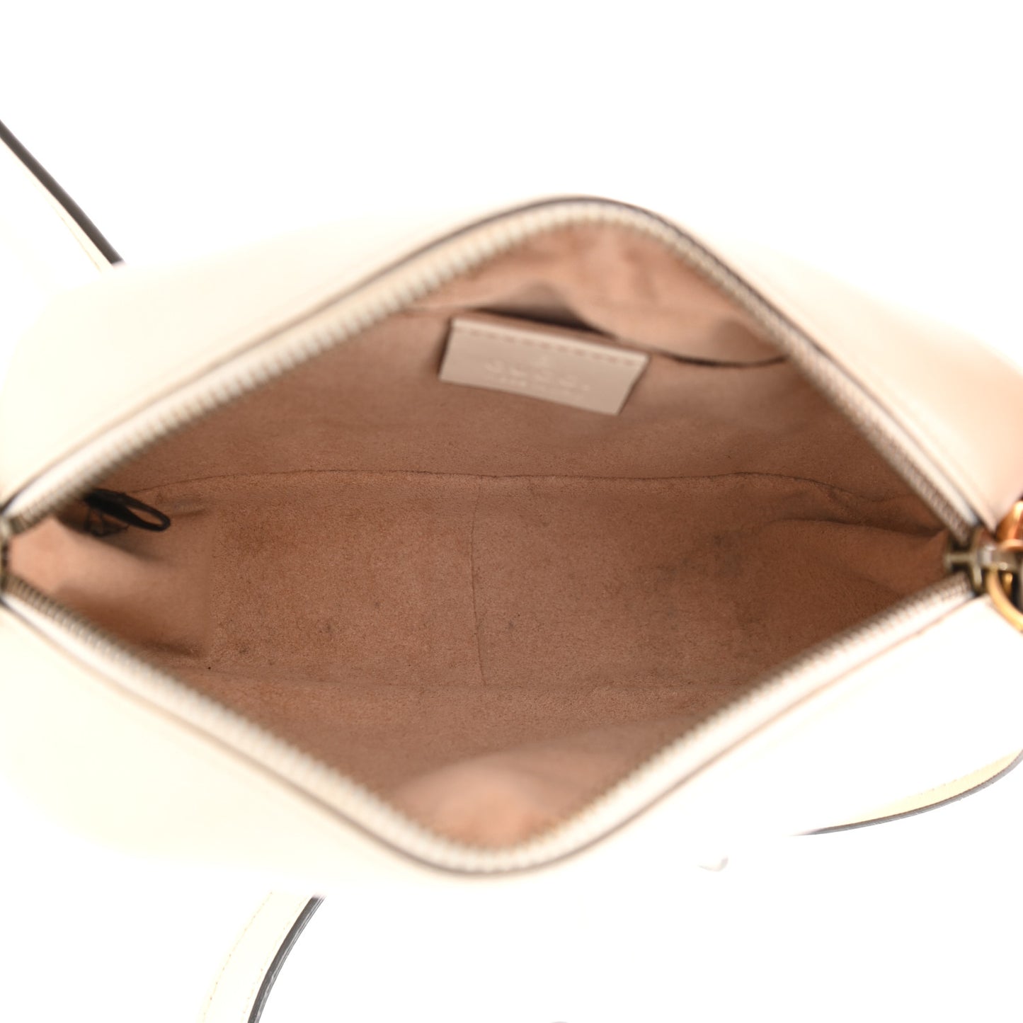 Calfskin Matelasse Mini GG Marmont Chain Shoulder Bag White