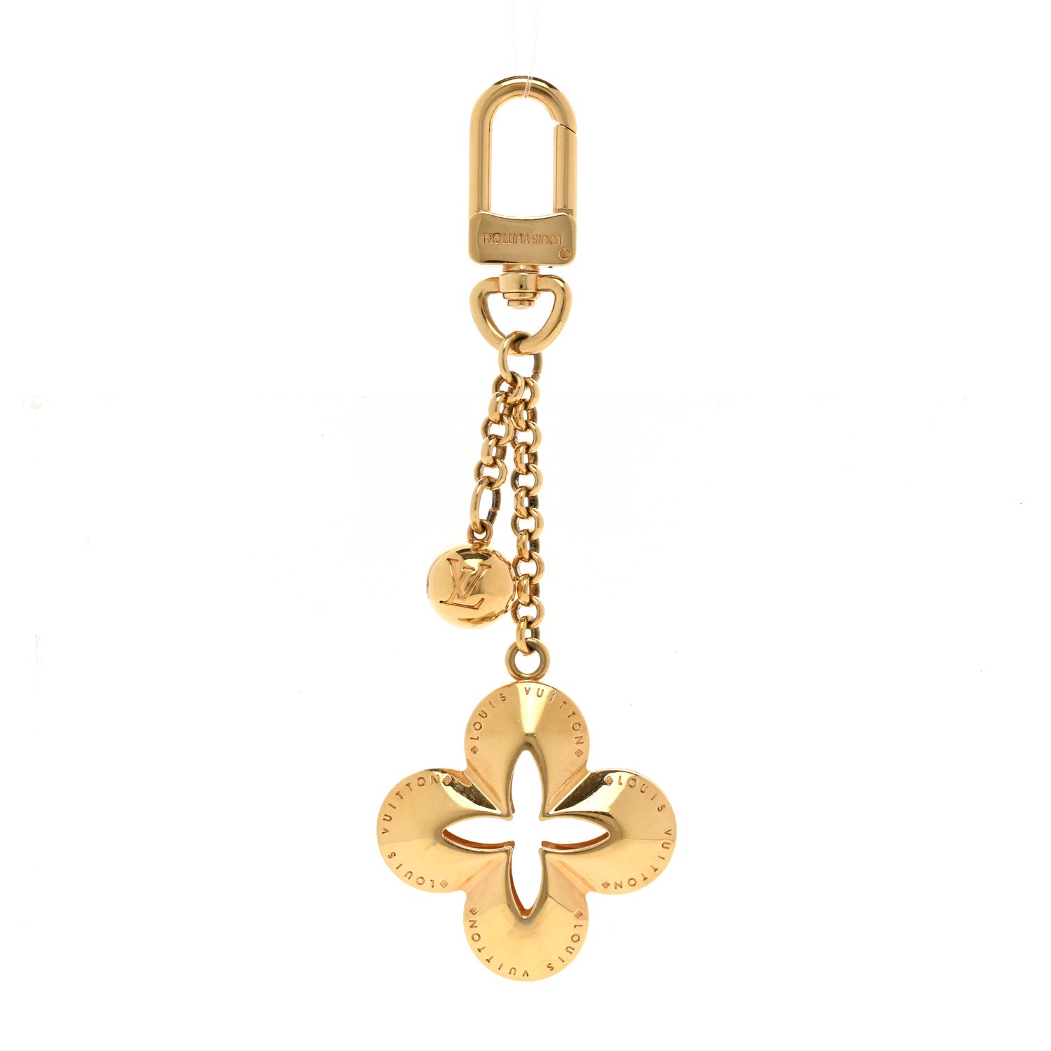 Louis Vuitton Metal Eclipse Bag Charm Key Holder Gold 1 of 4
