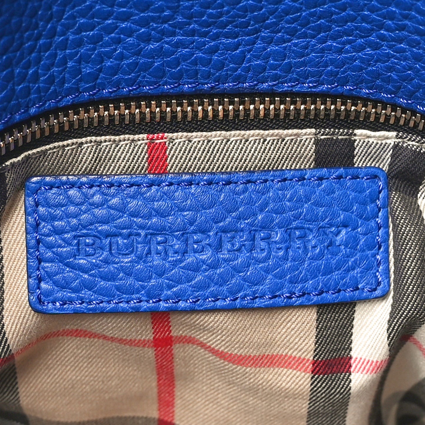 Grainy Calfskin Cale Hobo Brilliant Blue