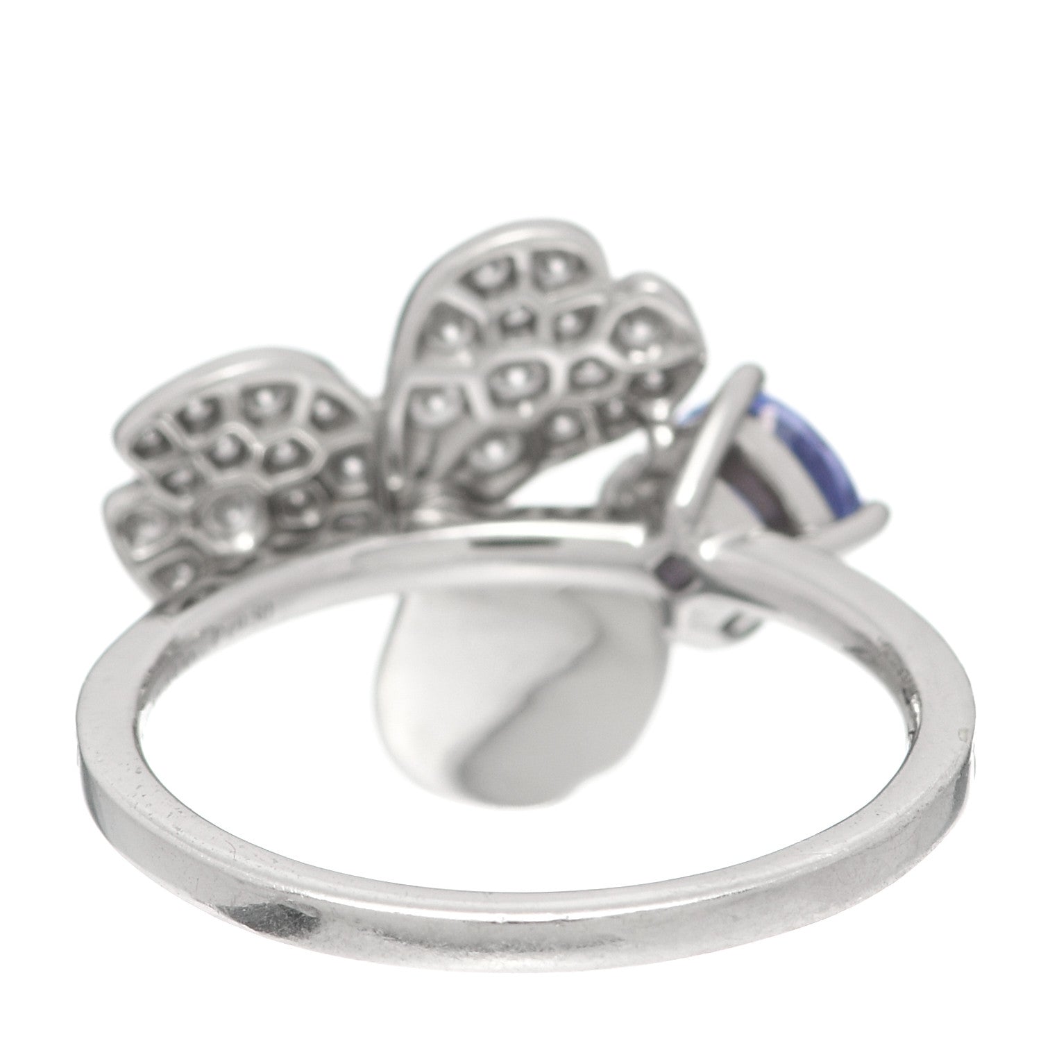 Tiffany Platinum Diamond Tanzanite Paper Flowers Ring 52 6 3 of 5