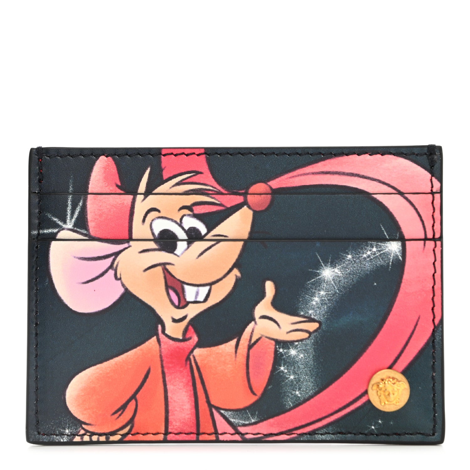 Versace X DISNEY Nappa Cinderella Print Card Holder Red Multicolor 1 of 8
