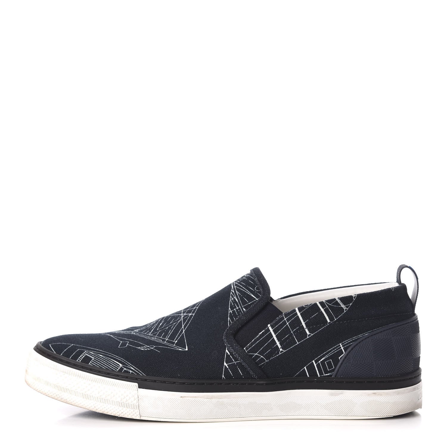 Louis Vuitton Canvas Victory Boats Slip On Sneakers 6.5 Pacific Blue 1 of 13