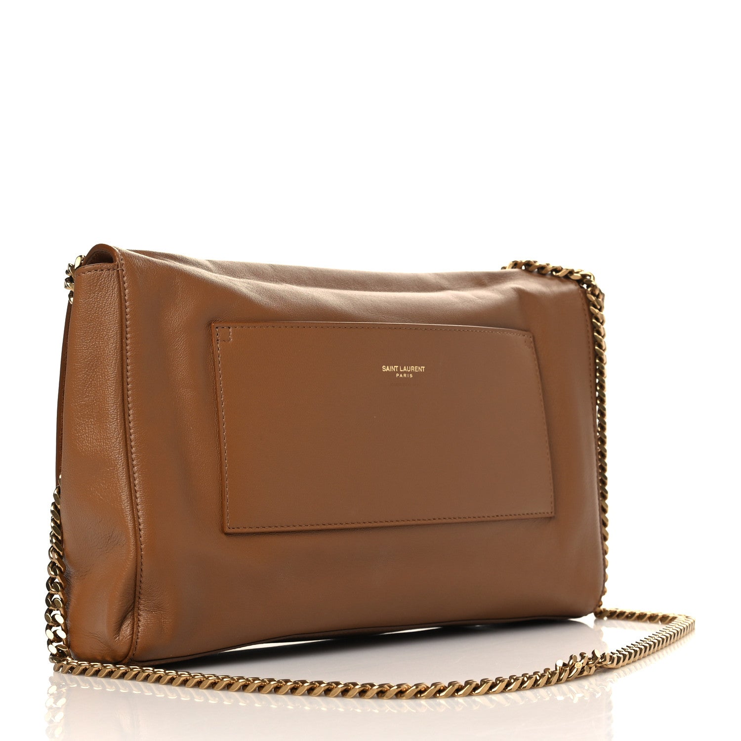 Saint Laurent Smooth Calfskin Suede Medium Reversible Monogram Kate Satchel Light Ochre 10 of 14