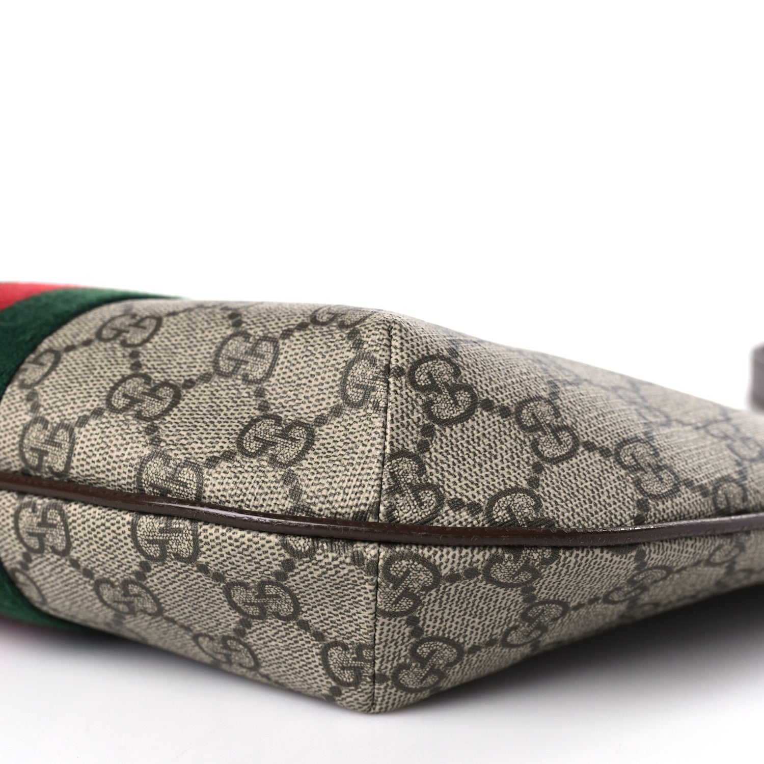 Gucci GG Supreme Monogram Web Small Ophidia Half Moon Hobo Brown 9 of 9