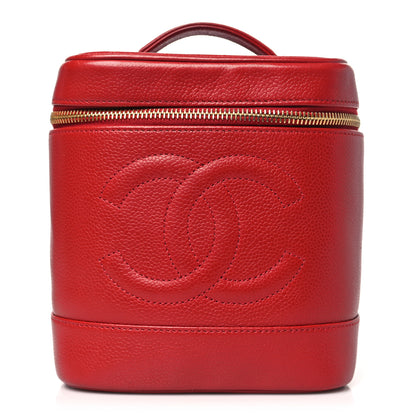 Chanel Caviar Vanity Cosmetic Case Red 1 of 11