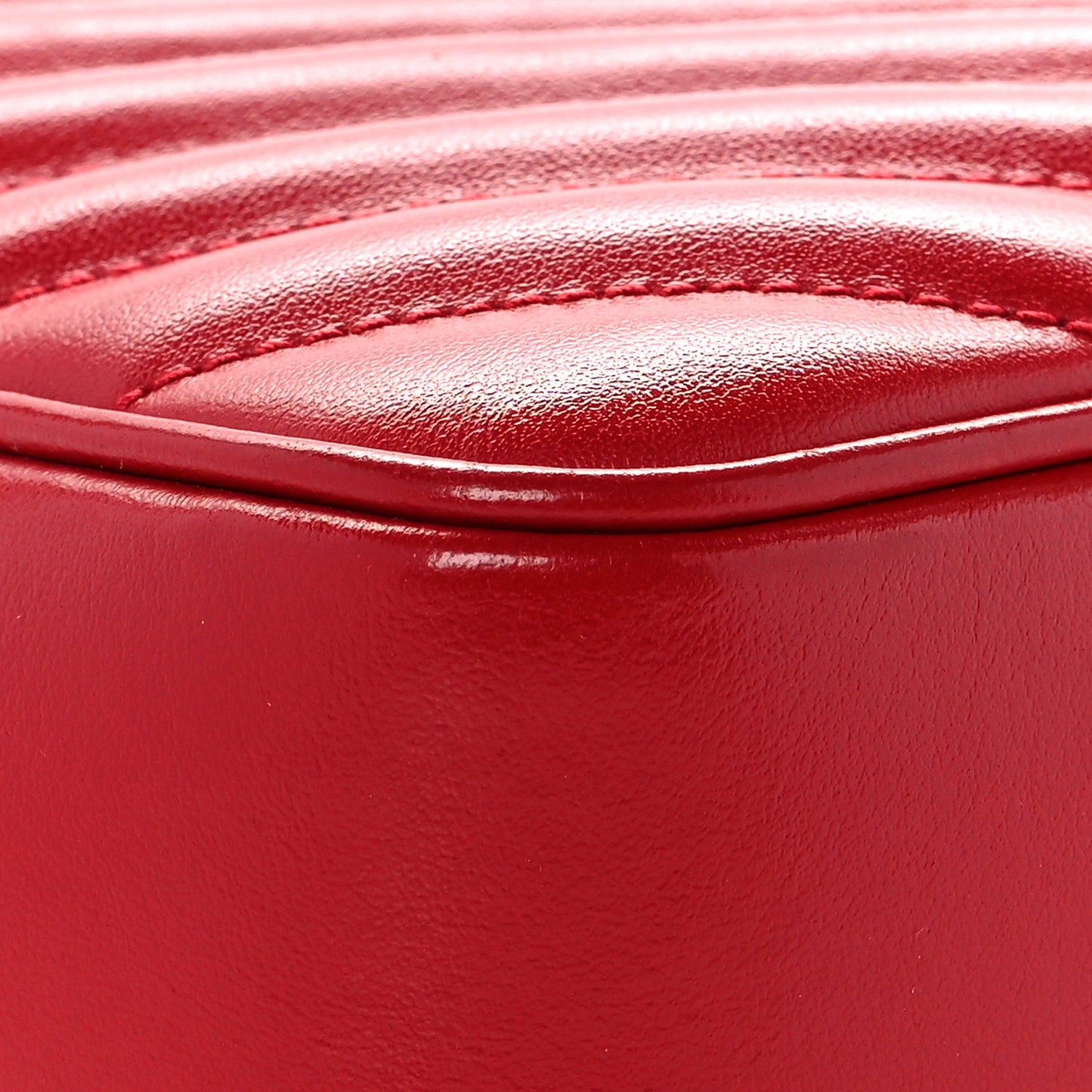 Calfskin Matelasse Monogram Lou Camera Bag Red