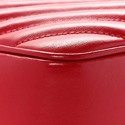 Saint Laurent Calfskin Matelasse Monogram Lou Camera Bag Red 8 of 9