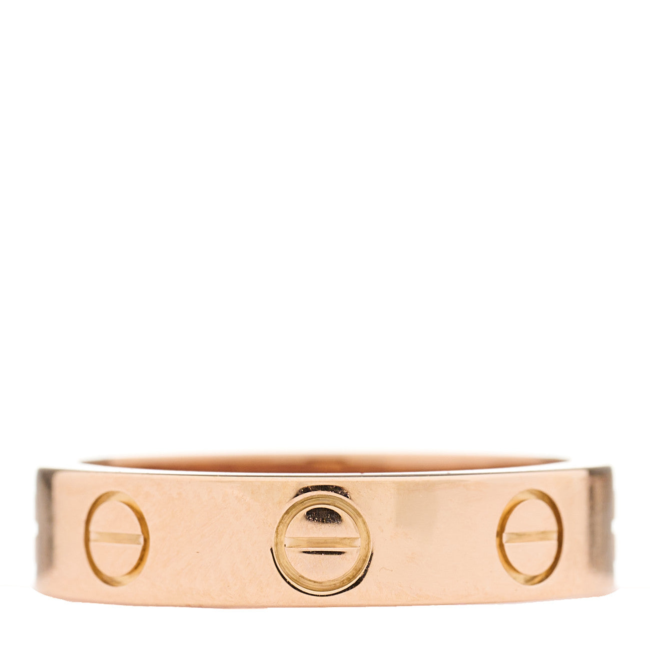 Cartier 18K Pink Gold Diamond 4mm LOVE Wedding Band Ring 47 4 3 of 4