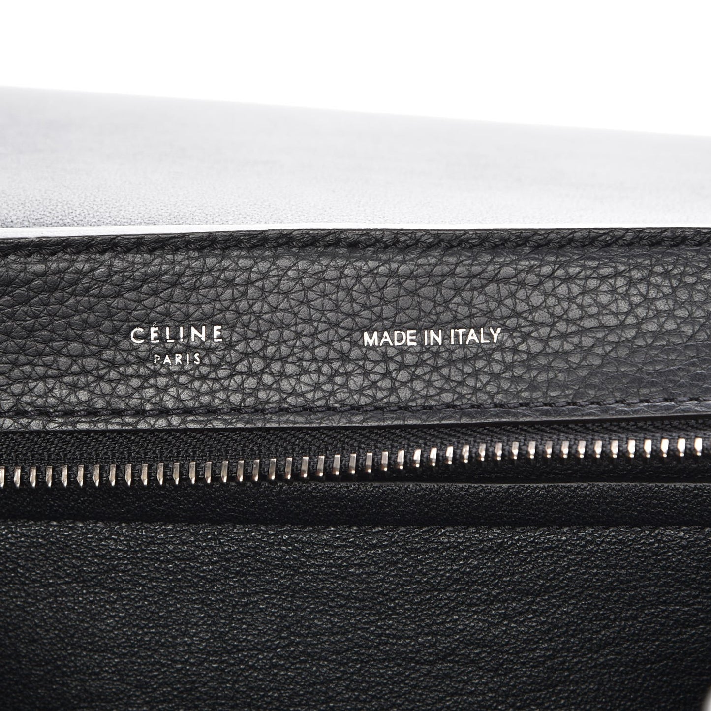 Drummed Calfskin Suede Medium Trapeze Black