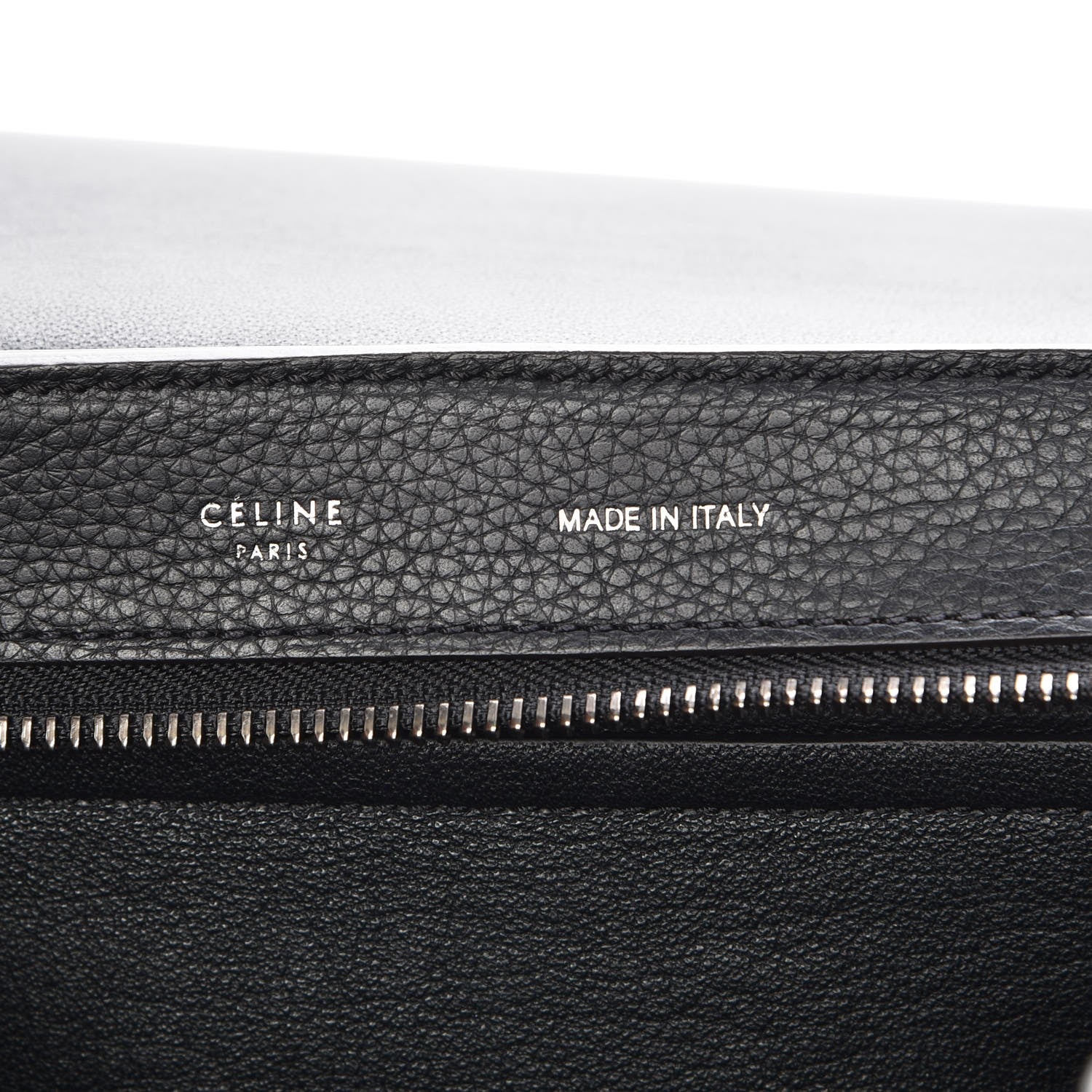 Celine Drummed Calfskin Suede Medium Trapeze Black 7 of 7