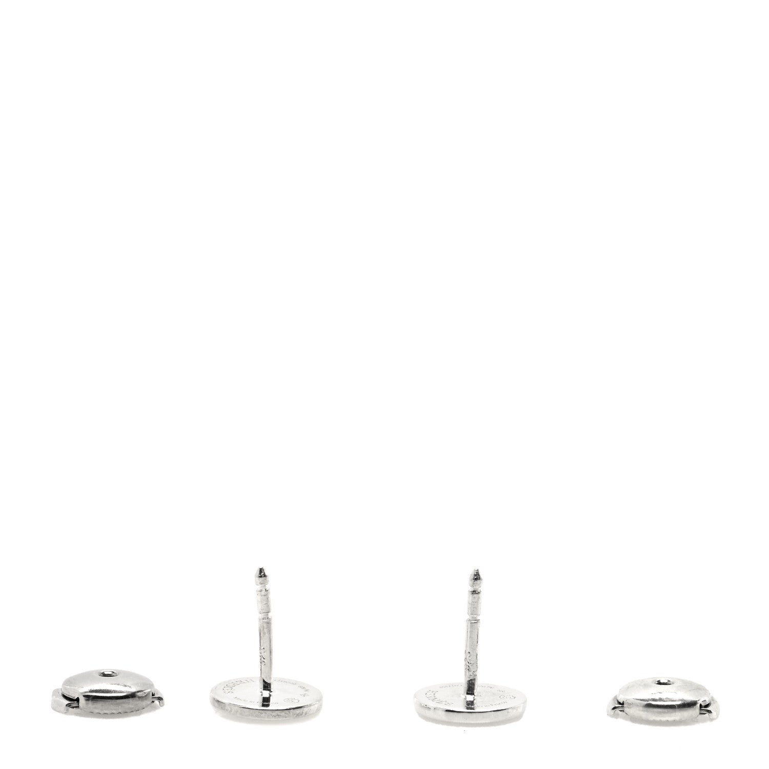 Hermes Sterling Silver TPM Ex-Libris Earrings 3 of 4