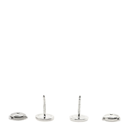 Hermes Sterling Silver TPM Ex-Libris Earrings 3 of 4