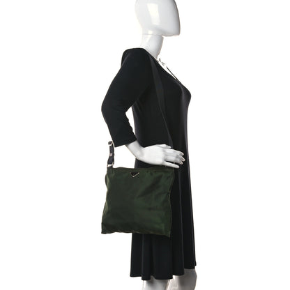Prada Nylon Vela Flat Messenger Bag Mimetico 2 of 12