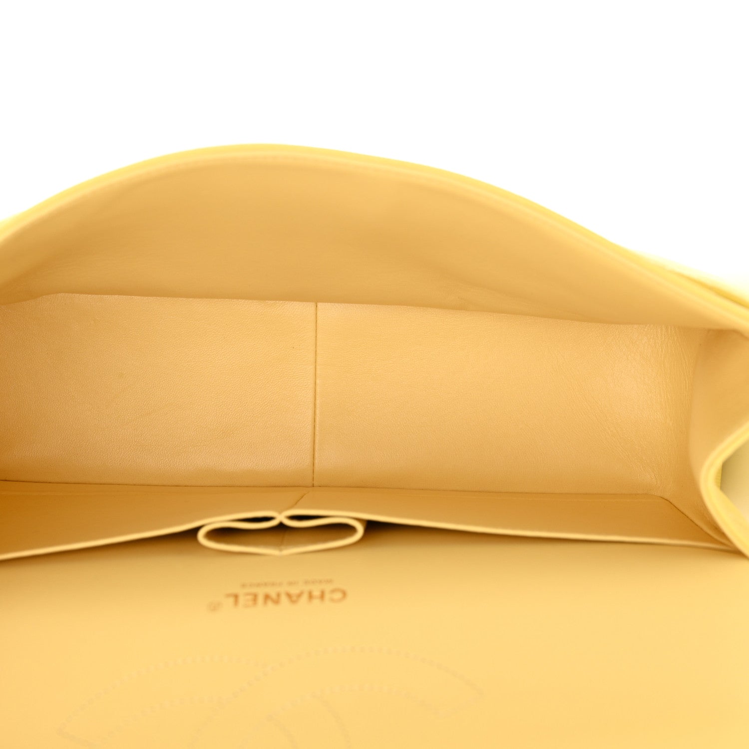 Chanel Caviar Quilted Jumbo Double Flap Yellow 5 of 11