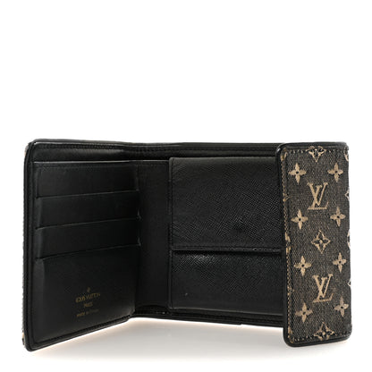 Louis Vuitton Mini Lin Compact Wallet Blue 5 of 6
