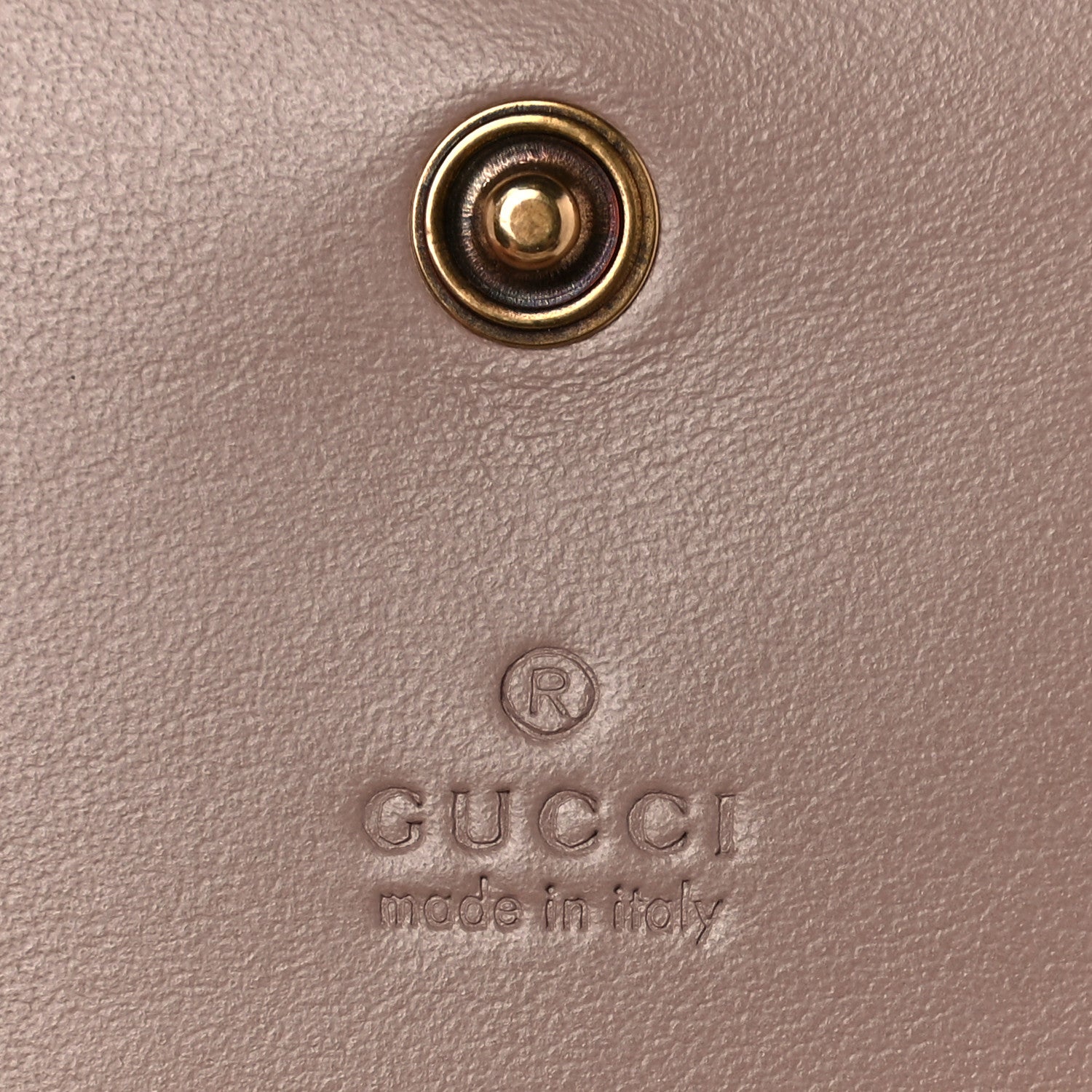 Gucci Calfskin Matelasse GG Marmont Card Case Wallet Porcelain Rose 6 of 12