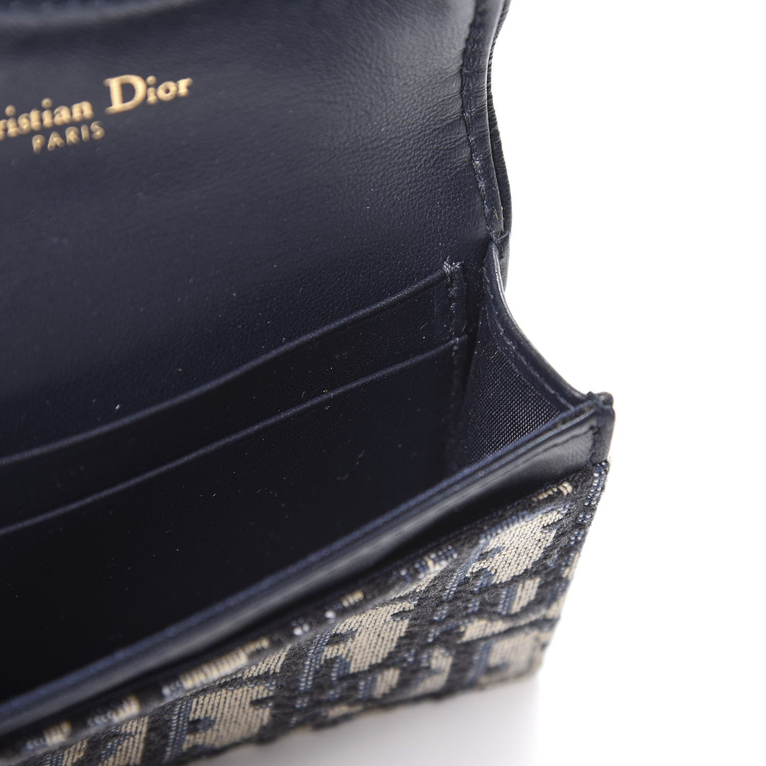 Christian Dior Oblique Saddle Card Holder Blue 4 of 8