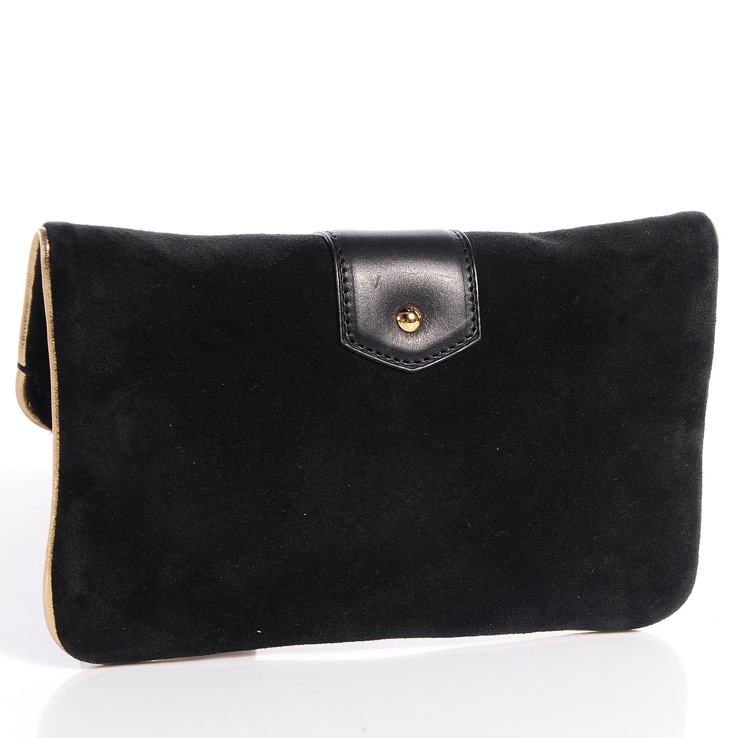 Louis Vuitton Suede SC Slim Clutch Coal 3 of 8