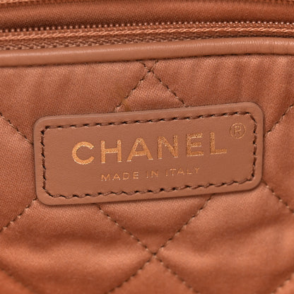 Chanel Shiny Calfskin Quilted Small Chanel 22 Camel 7 of 12