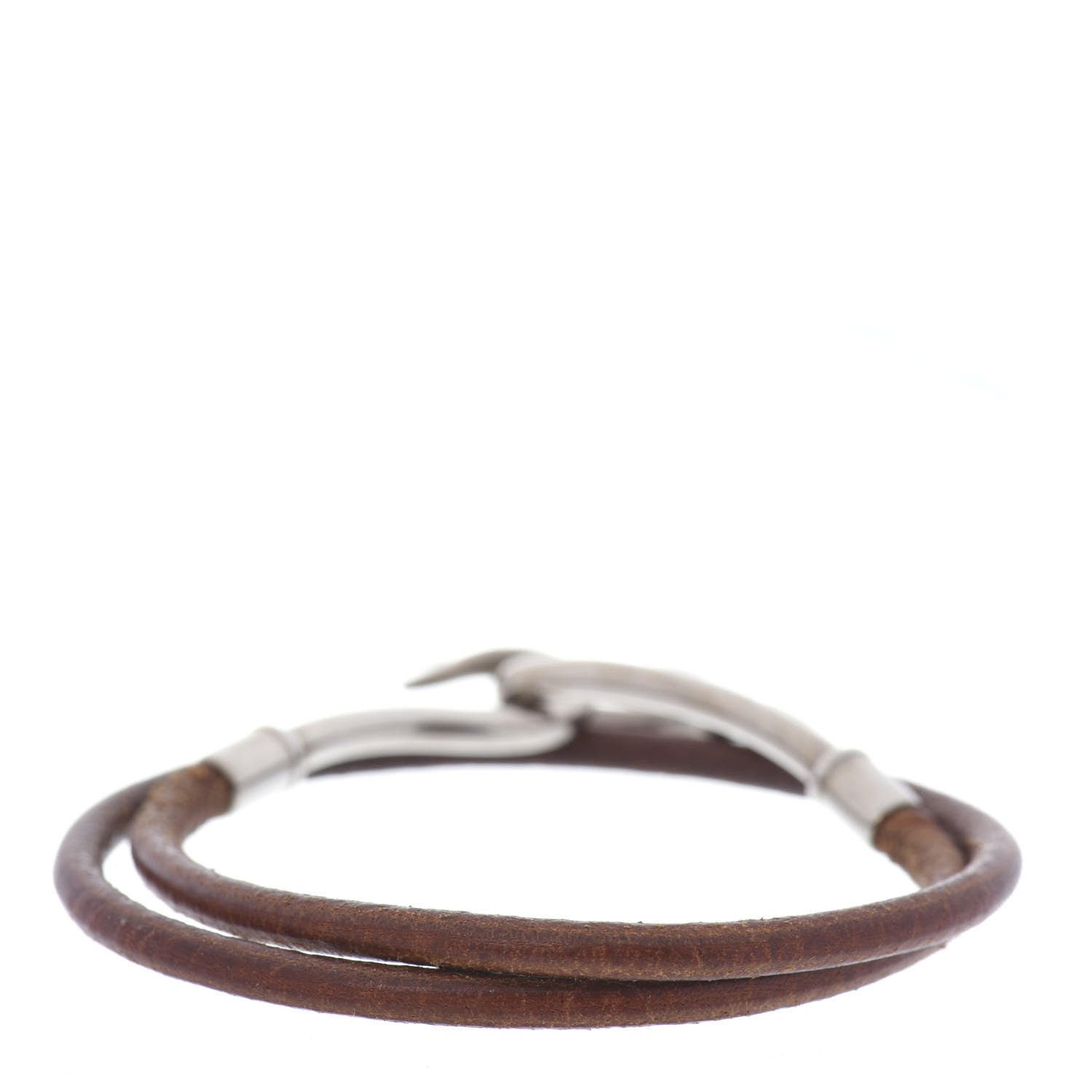 Hermes Natural Bridle Jumbo Double Tour Bracelet Bouton 3 of 4