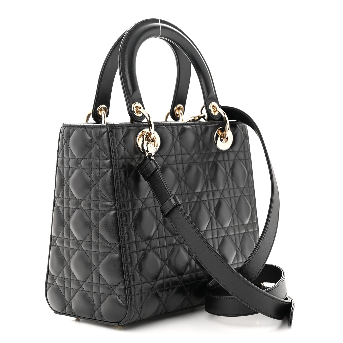 Lambskin Cannage Medium Lady Dior Black