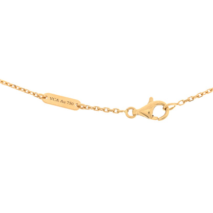 Van Cleef & Arpels 18K Yellow Gold Mother of Pearl Vintage Alhambra Pendant Necklace 4 of 4