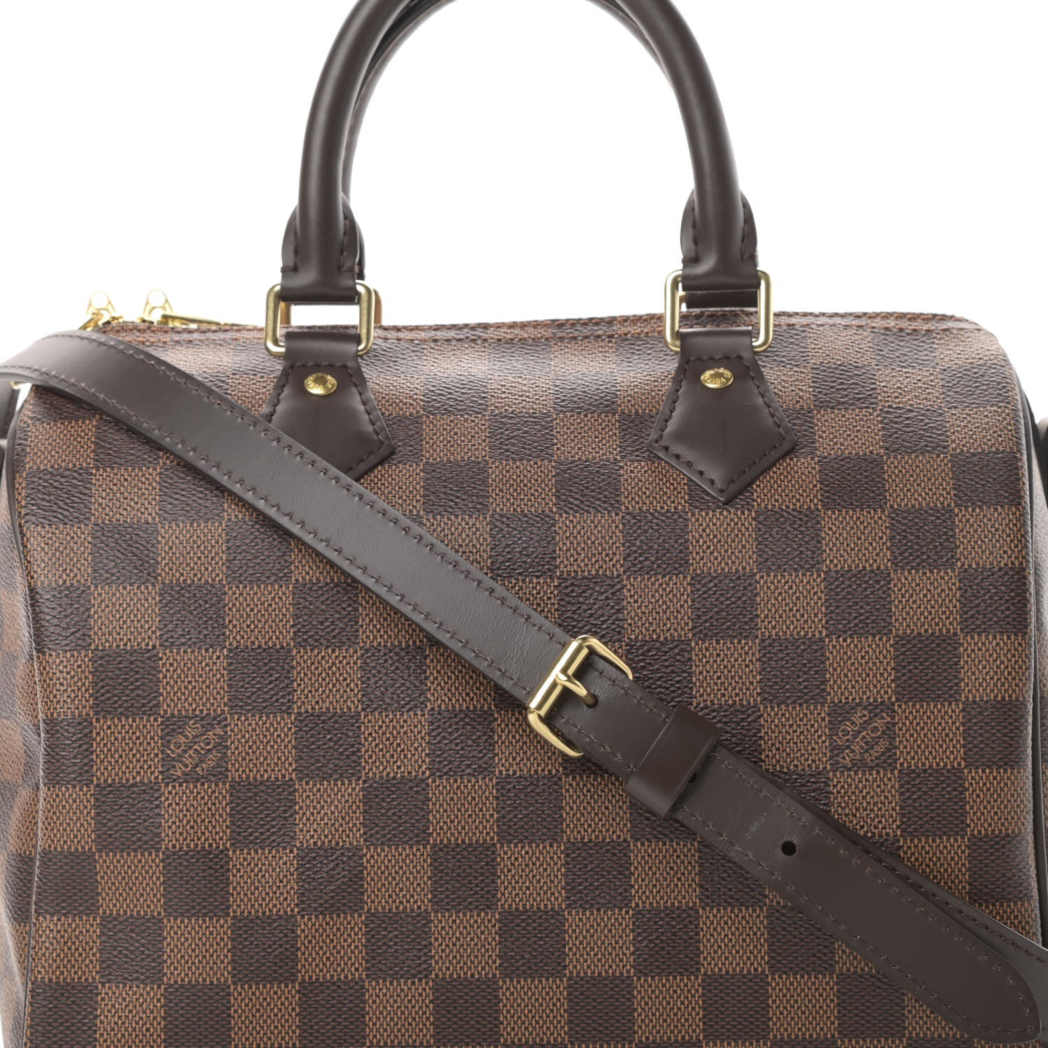 Louis Vuitton Damier Ebene Speedy Bandouliere 25 9 of 13