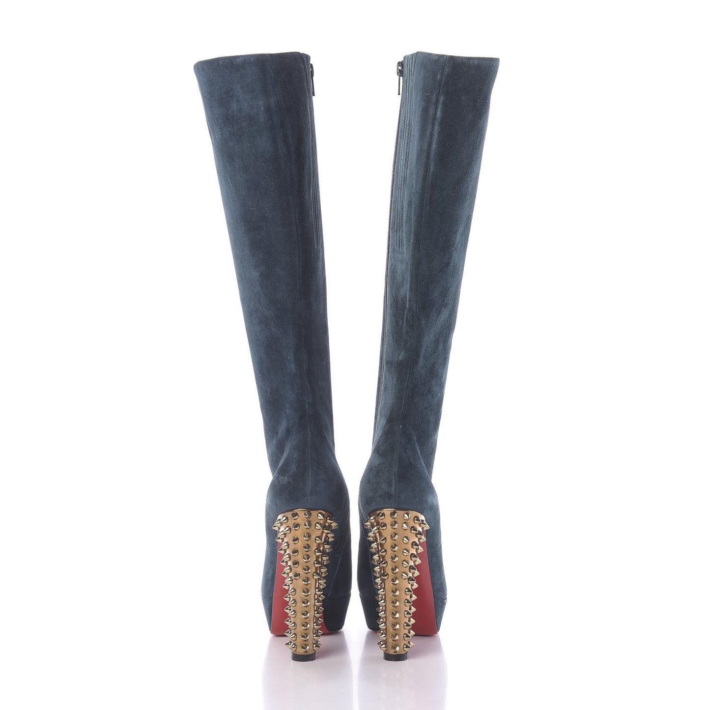 Suede Specchio Taclou Botta 140 Knee Boots 36 Blue
