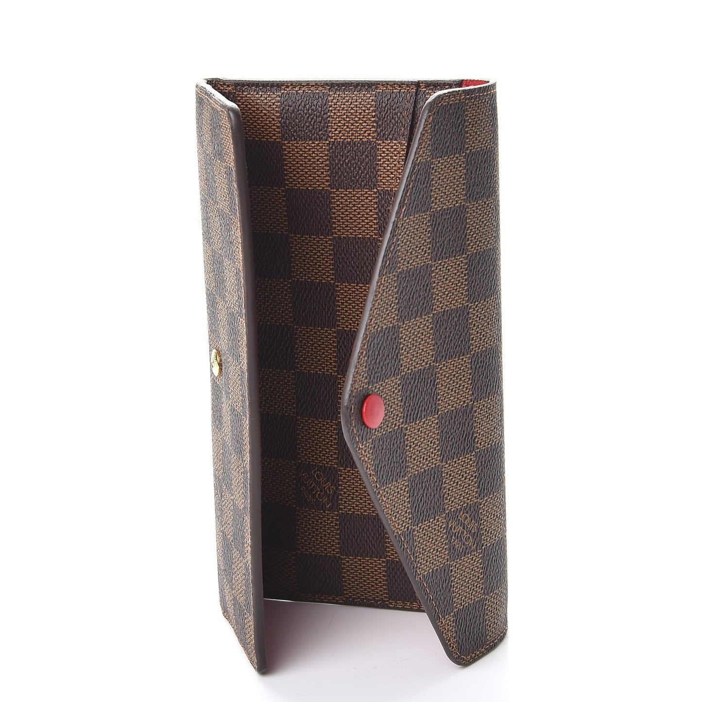 Damier Ebene Josephine Wallet Red