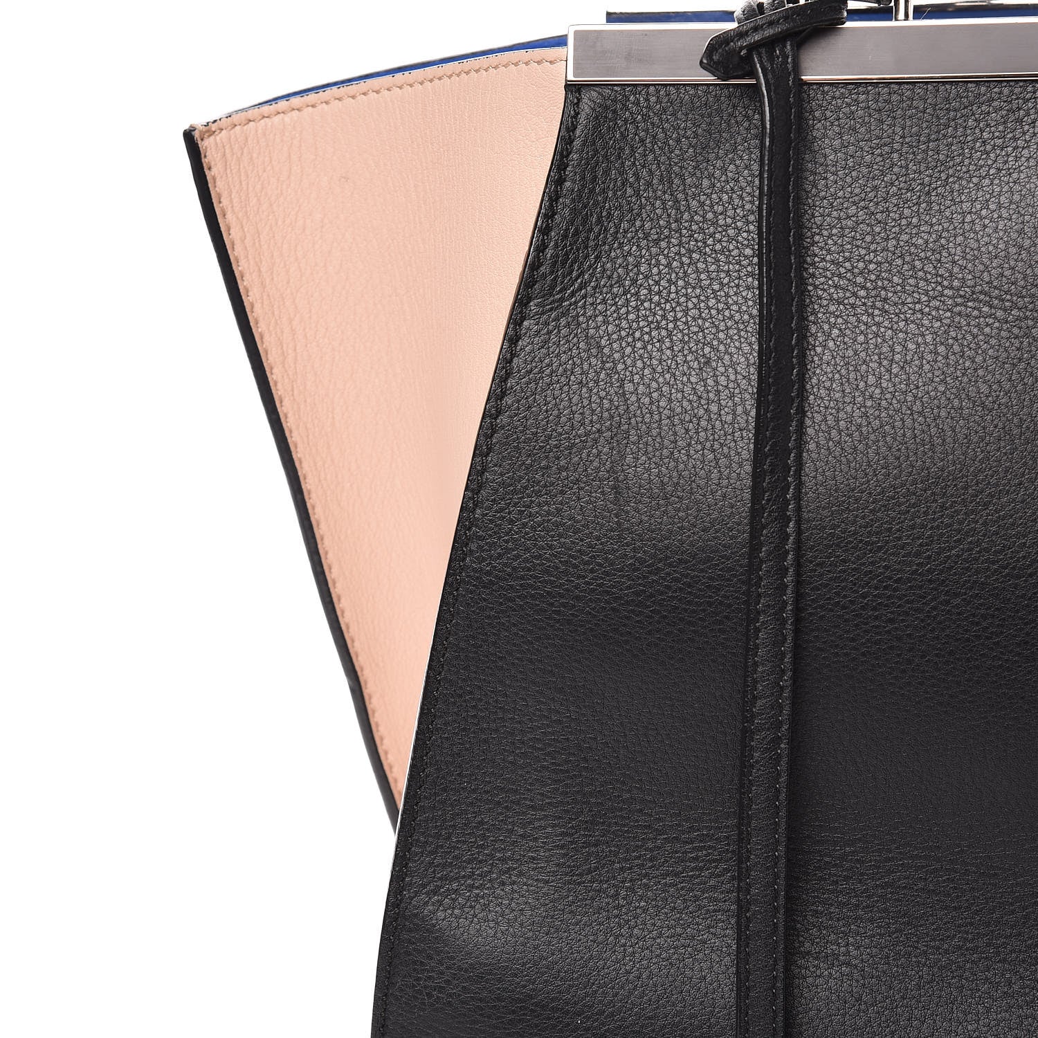 Fendi Vitello Dolce Bi-Color Large 3Jours Tote Black Plaster 16 of 17
