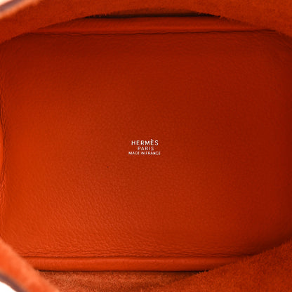 Hermes Taurillon Clemence Picotin 18 PM Orange 5 of 10
