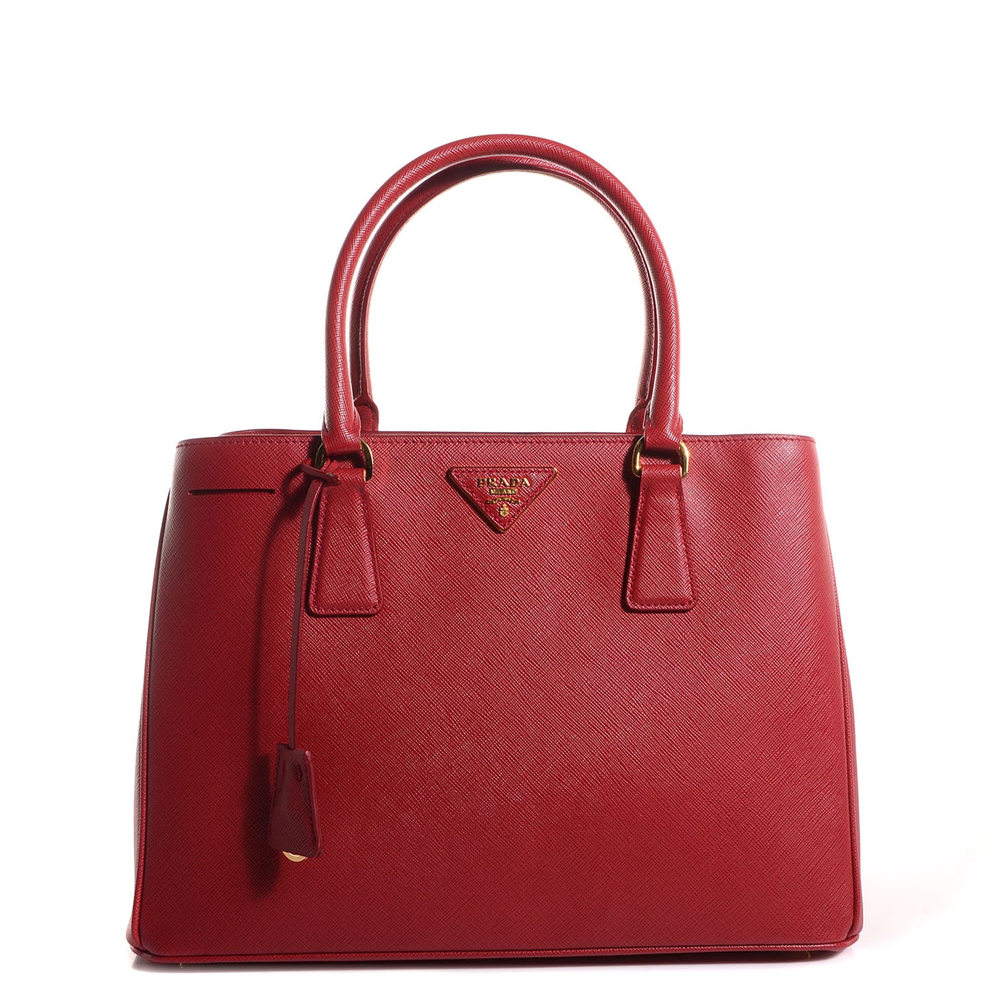 Saffiano Lux Medium Tote Fuoco