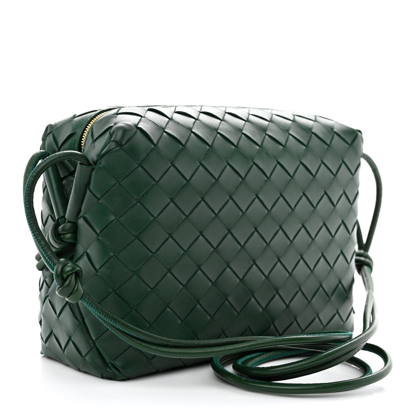 Nappa Intrecciato Small Loop Camera Bag Raintree