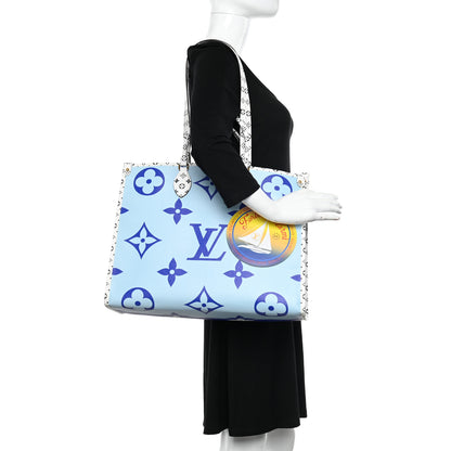 Louis Vuitton Monogram Giant Forte Dei Marmi Onthego Blue 2 of 13