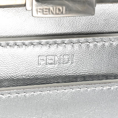 Fendi Rock Millenium Laminata Small Peekaboo I SEE U Satchel Argento 7 of 16