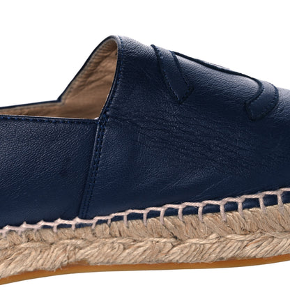 Chanel Lambskin CC Espadrilles 39 Dark Navy 11 of 13