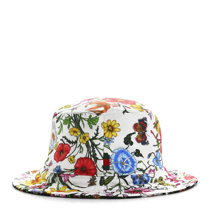 Gucci Printed Silk Flora Reversible Bucket Hat 58 Multicolor 4 of 13