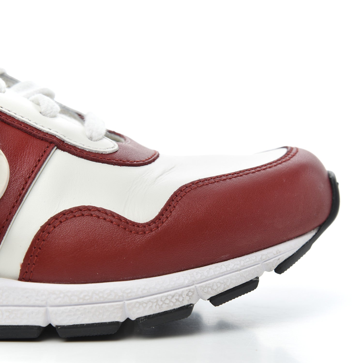 Gucci Calfskin Womens Interlocking G Sneakers 37 White Rosso 9 of 21