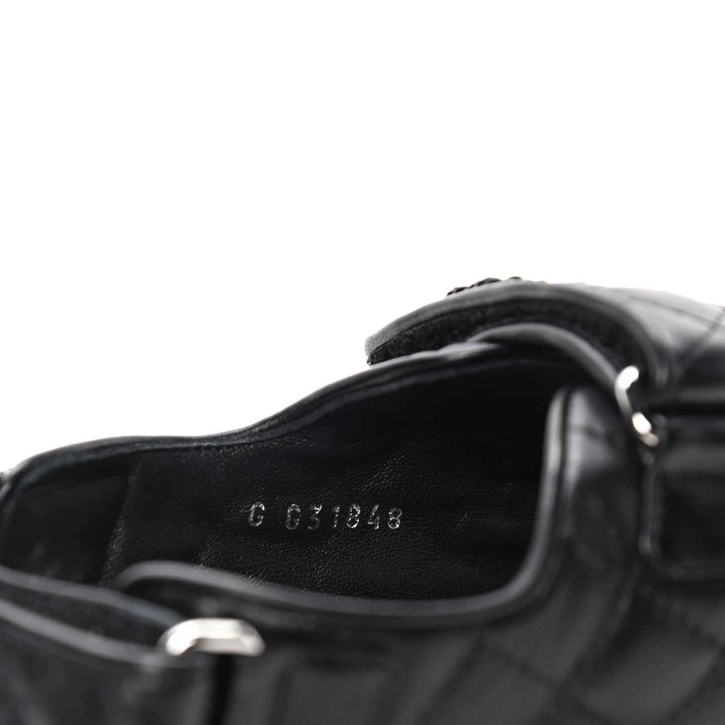 Lambskin Velcro Dad Sandals 40 Black