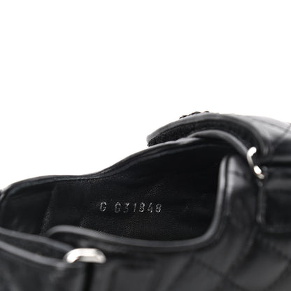 Chanel Lambskin Velcro Dad Sandals 40 Black 5 of 5