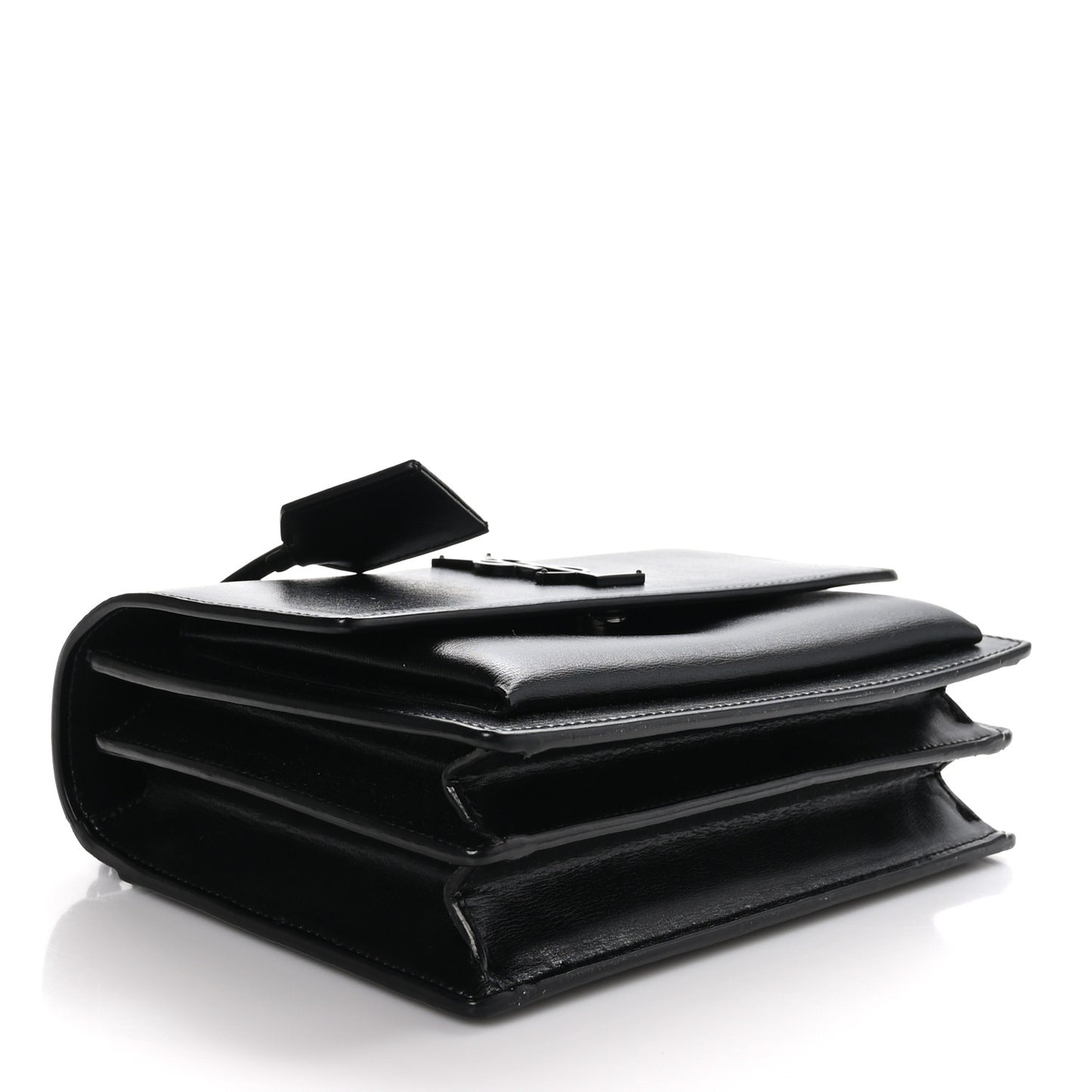 SAINT LAURENT Calfskin Medium Monogram Monochrome Sunset Black