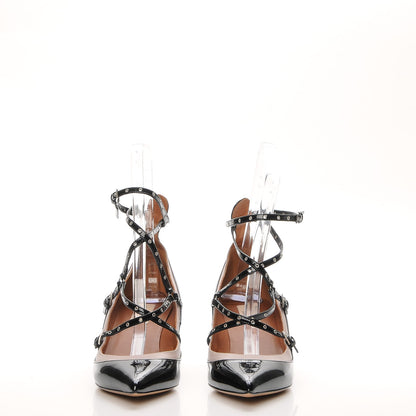 Valentino Garavani Patent Love Latch 50mm Pumps 41 Black Poudre 4 of 7